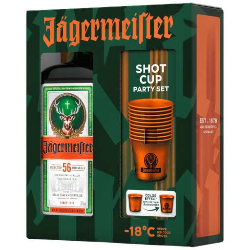ESIENCE GERMAN SHOT C-AMP 200 3本セット Jagermeister, 35%, 0.7l + 10 pahare SHOT - eMAG.ro