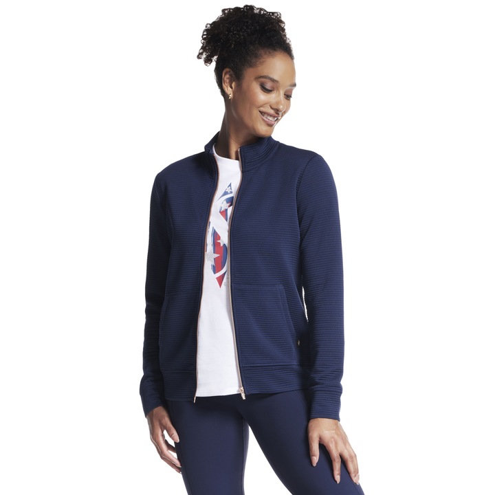 Hanorac, Skechers Go Walk Everywhere Full Zip Hoodless W3JA261-NVY, Albastru marin, M EU