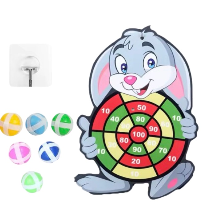 Set Darts Pentru Copii, 3 mingi si o agatatoare