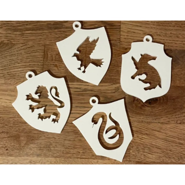 Set ornamente Harry Potter, alb, PLA