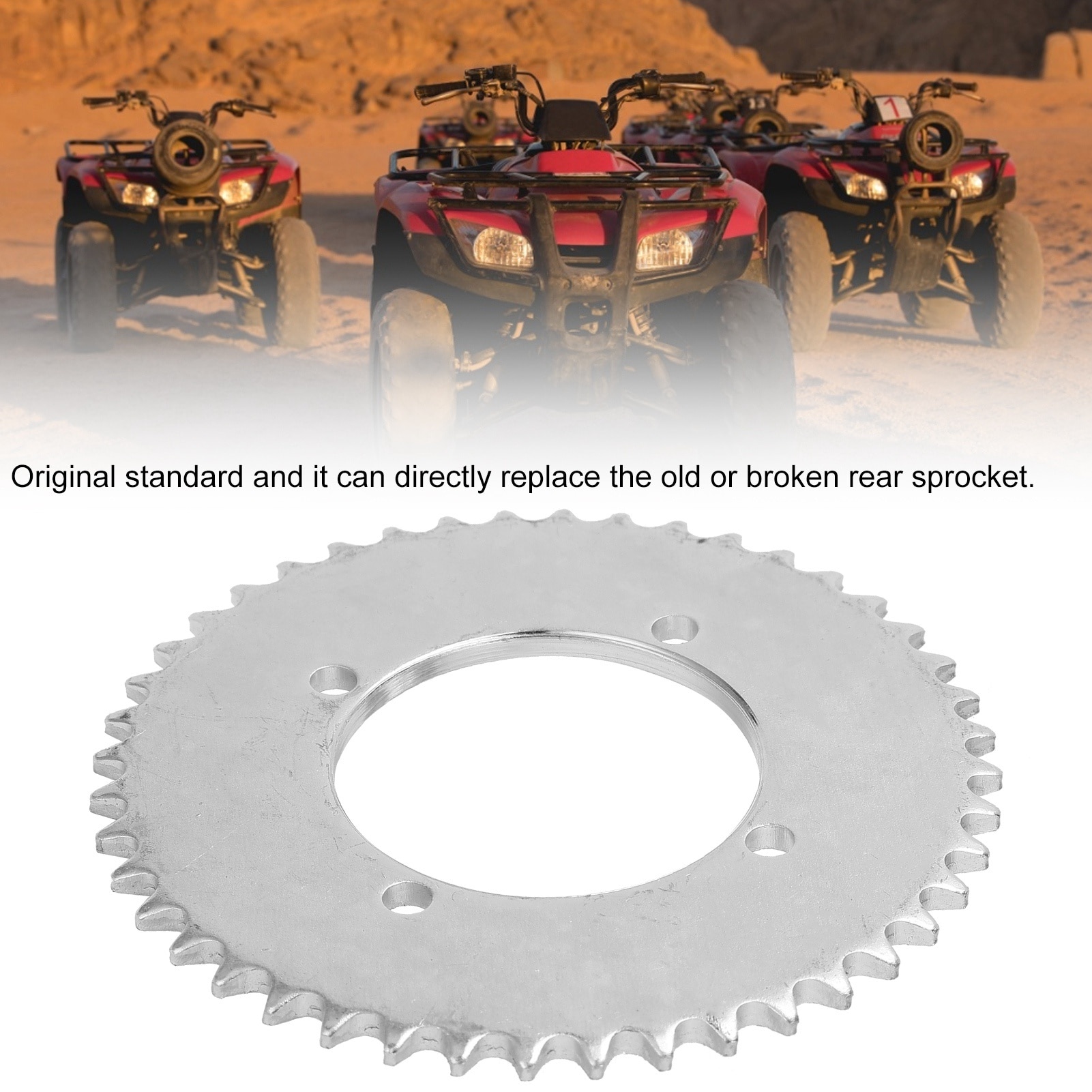 Pinion spate cu 44 de dinti, 4 orificii, lant T8F, transmisie 54mm