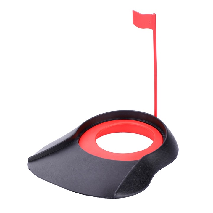 Cupa de putting Hoe Putter Practice Trainer Aid Flag 1Set pentru Golf in/in aer liber Rosu B Enforose
