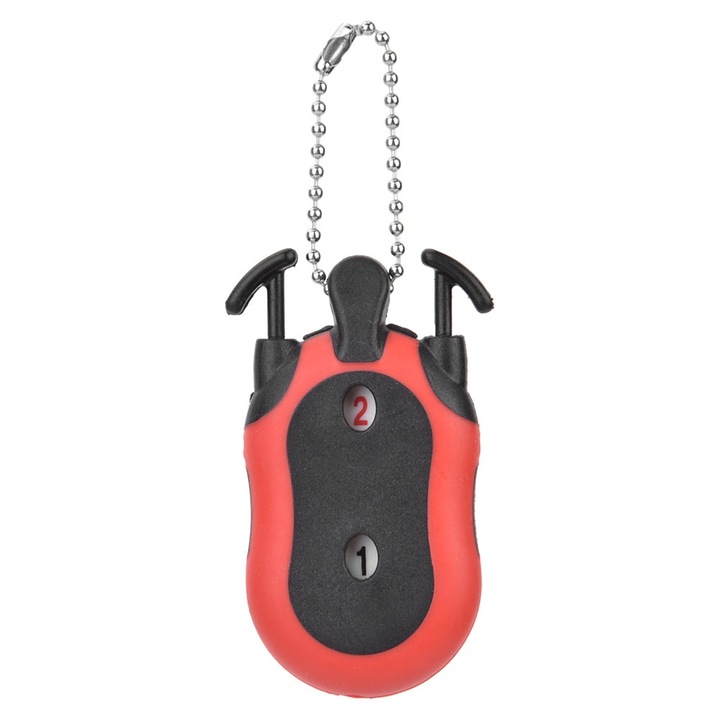 Contor de scor Golf portabil Enforose, plastic, rosu, 4x1.5x7cm