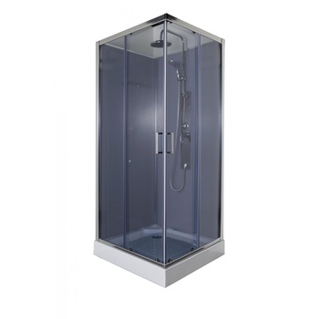 Pachet cabina de dus hidromasaj cu Baterie de dus + Set de dus Sanotechnik Limbo PC91, patrata, sticla fumurie securizata, cadita inclusa, 90x90x205 cm, Sifon inclus Pachet cabina de dus hidromasaj cu Baterie de dus + Set de dus Sanotechnik Limbo PC91, patrata, sticla fumurie securizata, cadita inclusa, 90x90x205 cm, Sifon inclus
