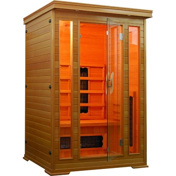 Sauna cu infrarosu pentru 2 persoane, Hemlock Canadian, 124 x 116 x 190 cm, 1750 W Sauna cu infrarosu pentru 2 persoane, Hemlock Canadian, 124 x 116 x 190 cm, 1750 W