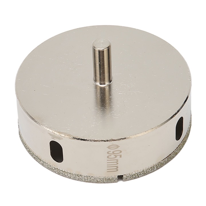 Carota diamantata, Enforose, Pentru sticla / ceramica / marmura, 95 mm, Argintiu