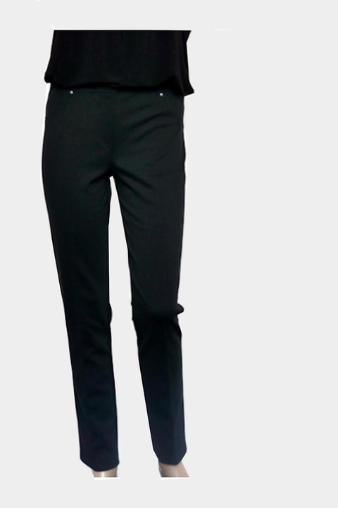 Pantaloni Dama, Simona, Slim Fit, Negru