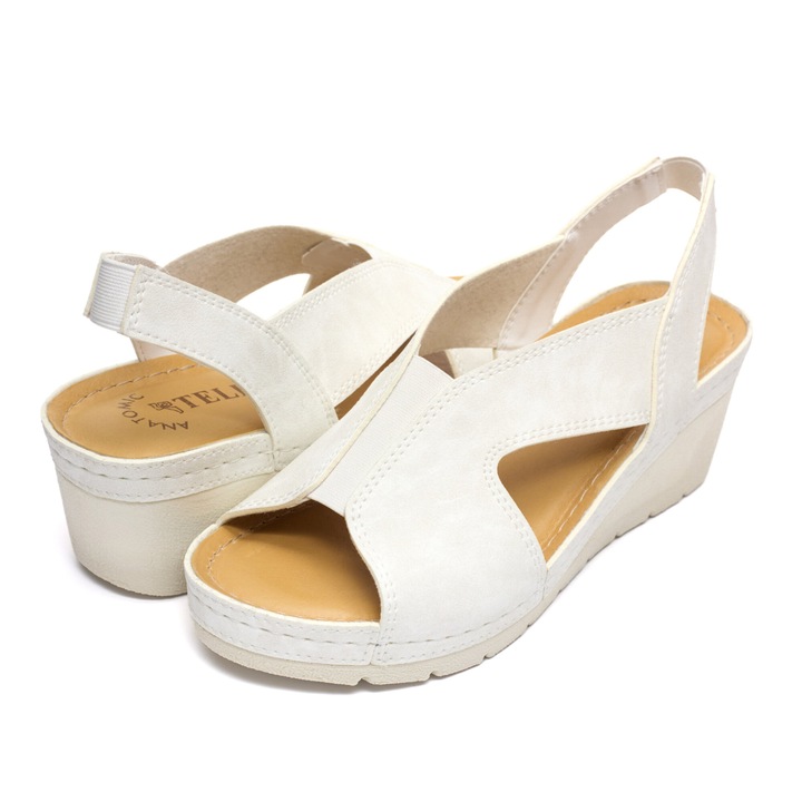 Sandale dama Tellus 27-14, Alb