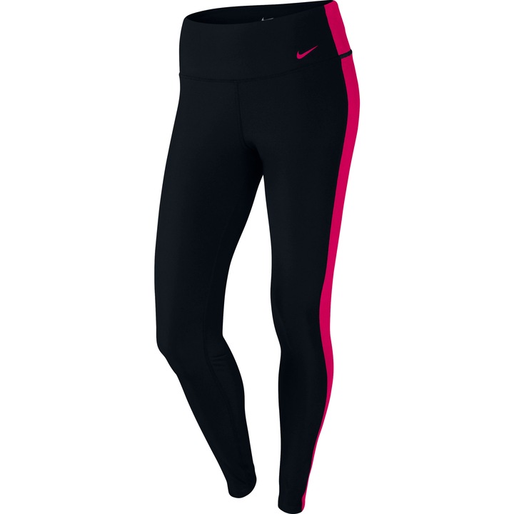 Colanti Nike Advantage Tight Poly Pant pentru femei, Black/Fuchsia Force, L
