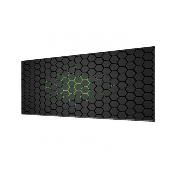 Mousepad pentru gaming VarioShop®, impermeabil, strat anti-derapant, suprafata mare de lucru, confortabil, stabil, usor de curatat, design modern si elegant, 80 x 30 cm, Negru