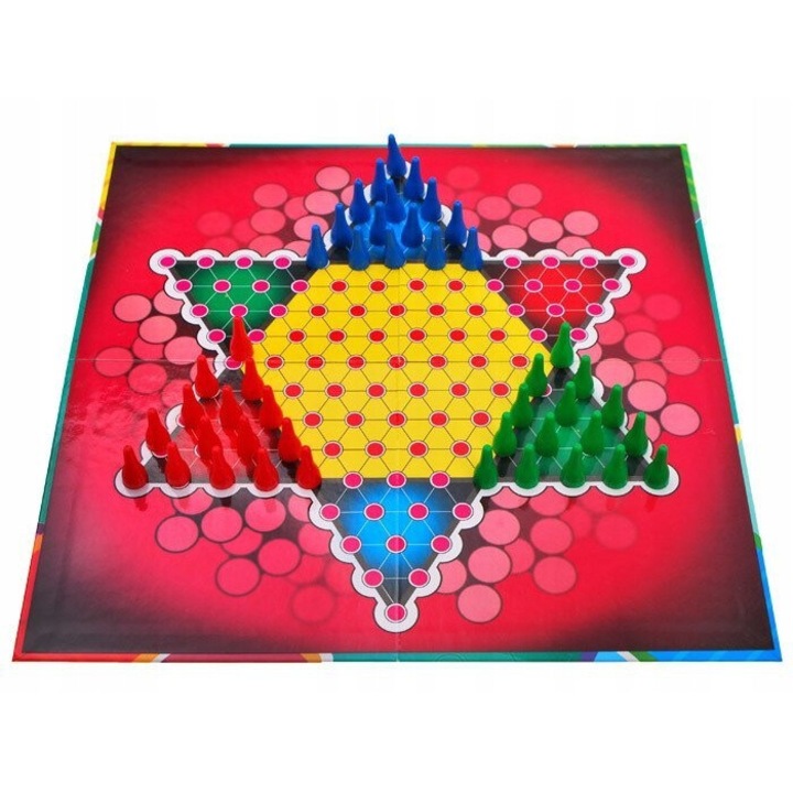 Társasjáték készlet 2 az 1-ben Halma, Jawa, 32x32cm, 2-4 játékos, többszínű