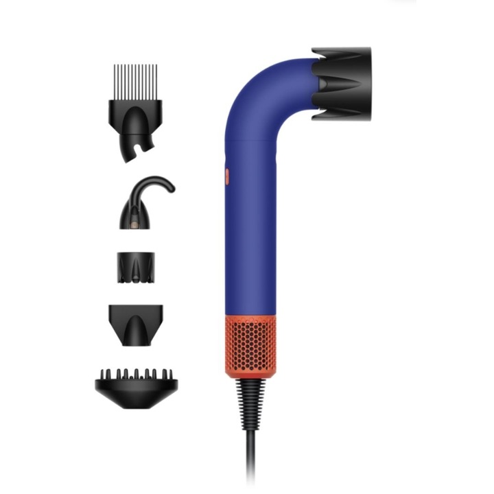 Професионален сешоар Dyson Supersonic r™ HD18, 1700 W, 3 скорости, 4 настройки на топлината Blue/Topaz
