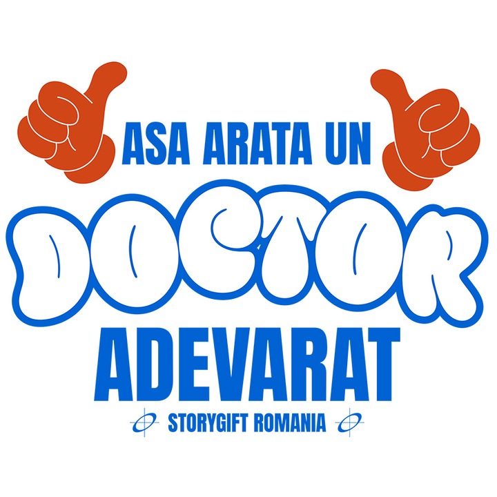 Sticker cu Maini Stil Mickei Mouse Iubitorii Medicina Text Asa Arata Un Doctor Adevarat Meserie cu Margini Albe, PVC Vinyl 23 cm