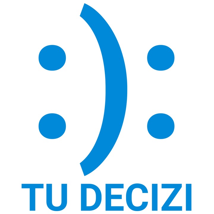 Sticker cu Fata Zambitoare Si Fata Trista Ironie Copii Gluma anxietate Depresie cu Margini Albe, PVC Vinyl 23 cm