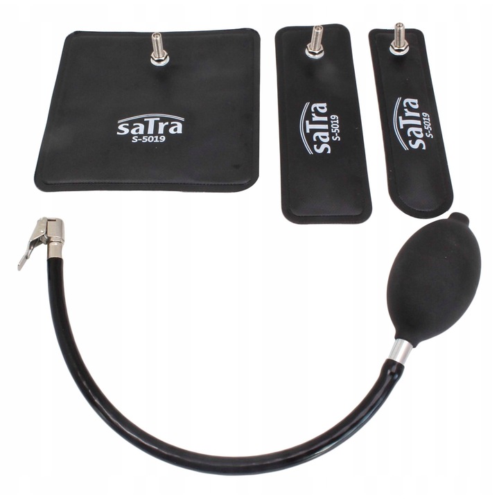 Perne pentru ridicarea obiectelor, Satra, Set 3 bucati, Pompa manuala, Material rezistent, 150 kg capacitate maxima, 186x45 mm, 193x62 mm, 160x160 mm, Negru