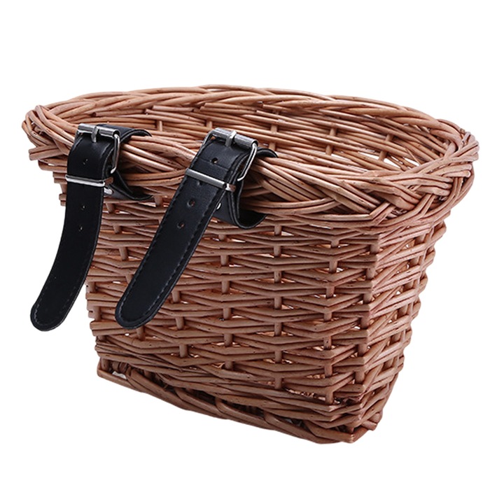 Кошница за велосипед Кошница за предно кормило за деца, плетена кошница Кошница за колела Висяща кошница Аксеари за велосипед