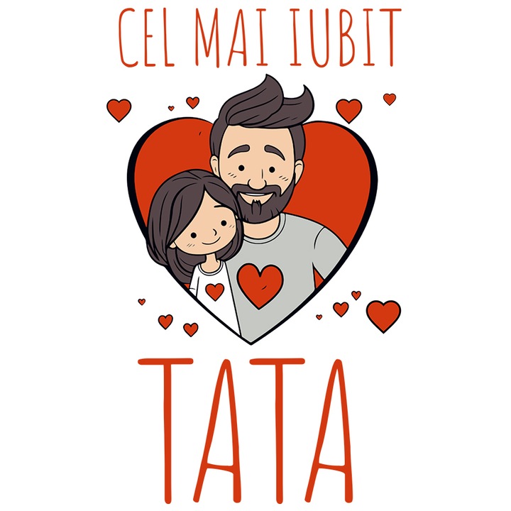 Sticker cu Regele Leu Furios Cu Pui Coroana Regala Text Tata Tu Esti Regele Meu Familie cu Margini Albe, PVC Vinyl 28 cm