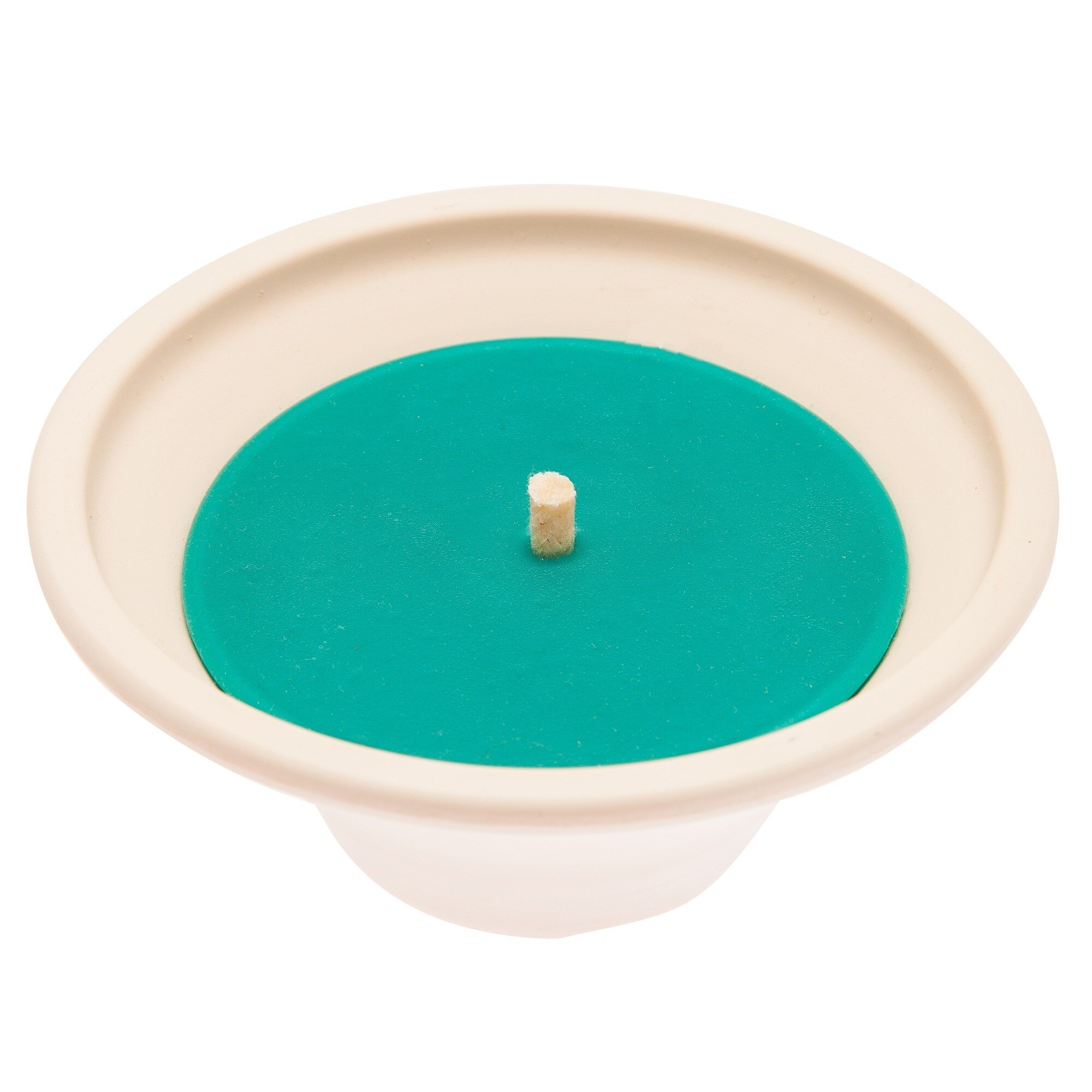 Lumanare cu suport ceramic Vollmar, Verde