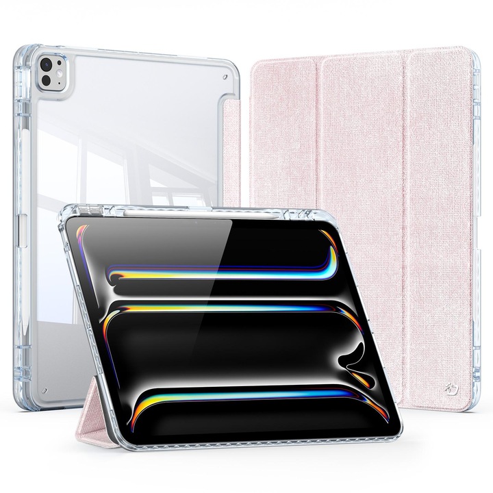 Husa tableta compatibila cu iPad Pro 13, Auto Sleep/Wake, Pink