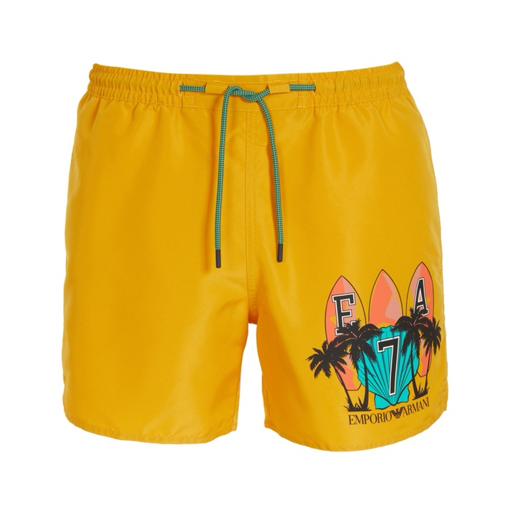Sort de baie EA7 M Graphic Palm shorts-902000-4R751-04061
