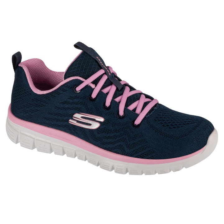 Pantofi sport, Skechers Graceful - Get Connected 12615-NVPK, Albastru marin, 37.5 EU