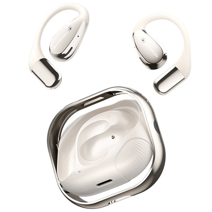 3 az 1-ben vezeték nélküli fülhallgató mesterséges intelligencia fordítással, Bluetooth 5.4, 144 nyelv, ergonómikus kialakítás, vízálló IPX7