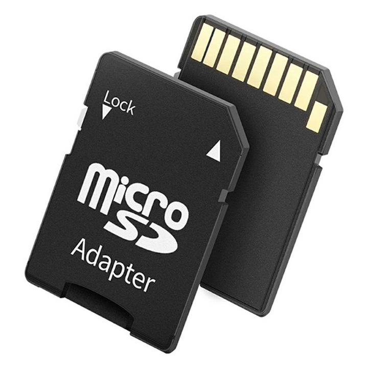 Adapter microSD és microSDHC memóriakártyákhoz, fekete, Dactylion®