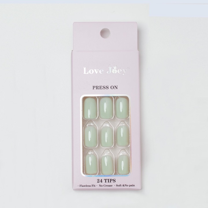 LOVE JOEY műköröm, szögletes, menta, szett