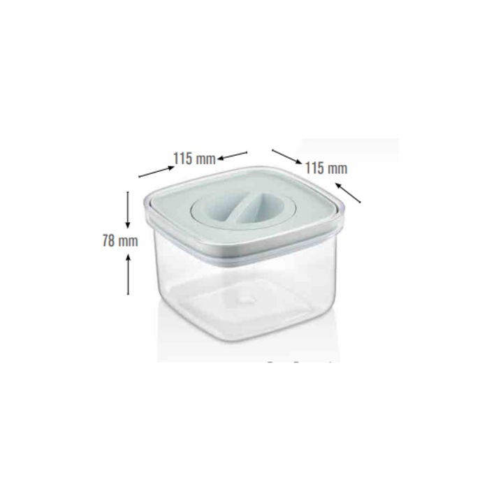 Caserola cu capac, NET-POL, inchidere ermetica, 0,5l