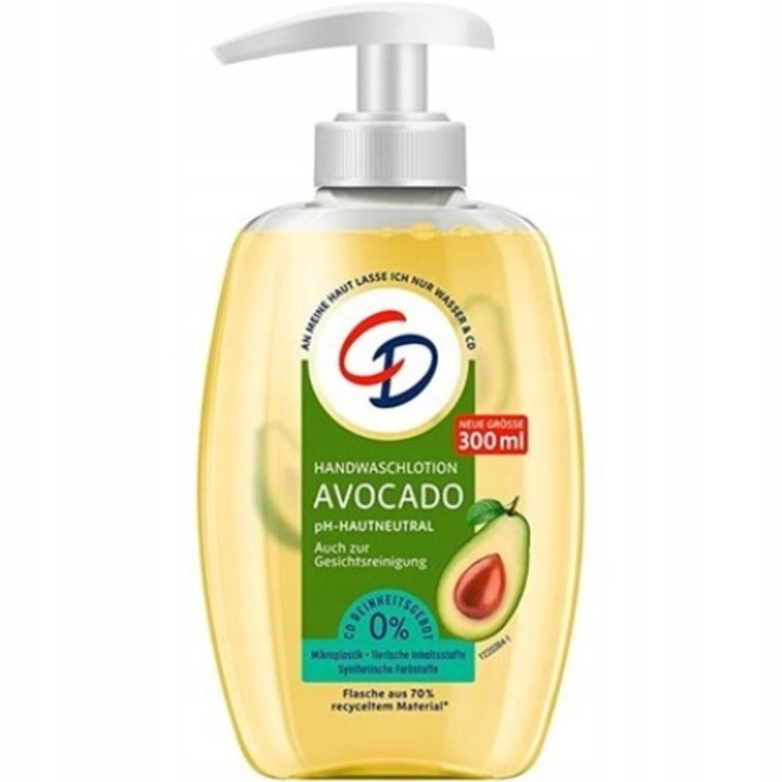Течен сапун CD Авокадо 300 мл, унисекс, формула с екстракт от авокадо, богата пяна