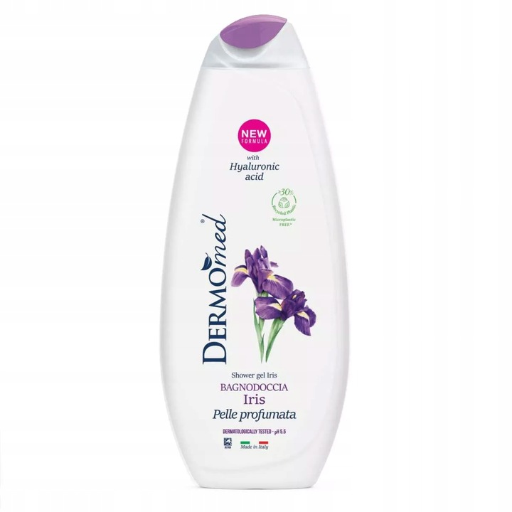 Gel de dus Dermomed Iris 450 ml, formula delicata, parfum floral, pentru femei