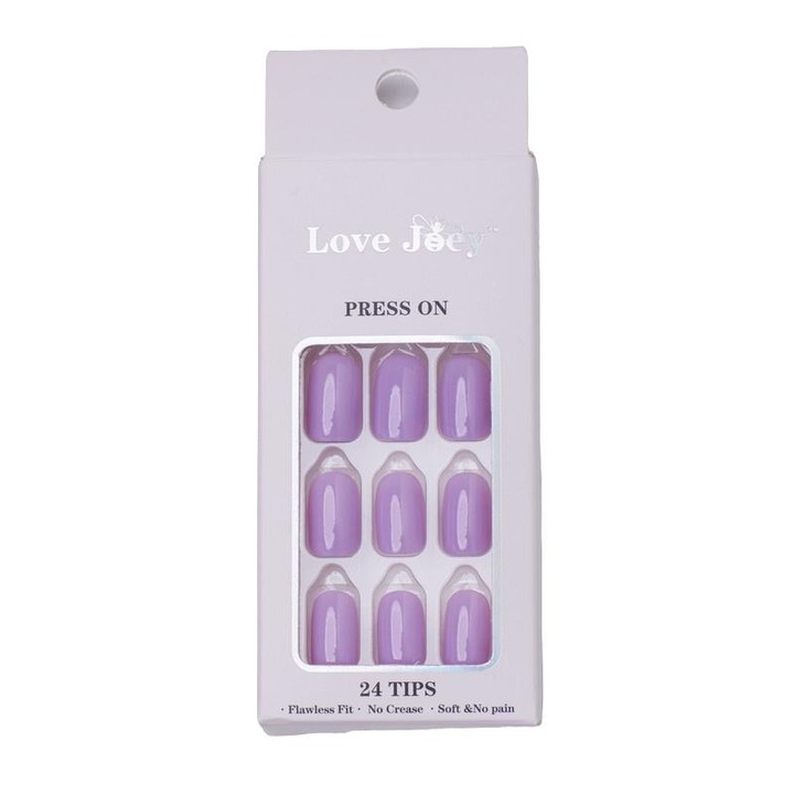 Unghii false LOVE JOEY, form patrata, violet deschis