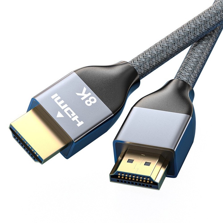 HDMI 2.1 кабел, 8K@60Hz, 4K@120Hz, 48Gbps, 2m