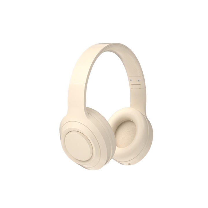 Vezeték nélküli fejhallgató, fehér, Bluetooth 5.3, mikrofon, 24 órás akkumulátor-élettartam, összecsukható