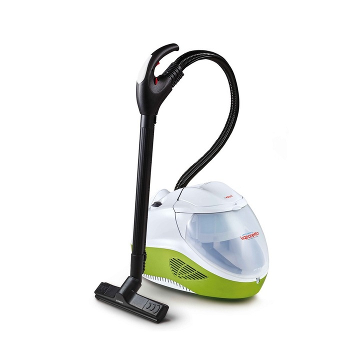 Парна прахосмукачка Polti Vaporetto Lecoaspira FAV 80, 2450 W, С изпираща функция, Бяла/Зелена
