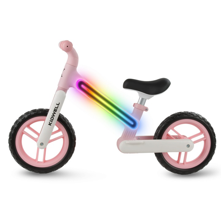 Bicicleta de echilibru SUNO cu lumini LED, roz
