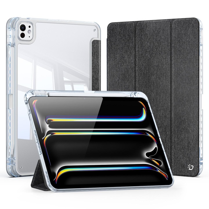 Husa tableta compatibila cu iPad Pro 11 2024 2024, Auto Sleep/Wake, Protectie Unid, Negru