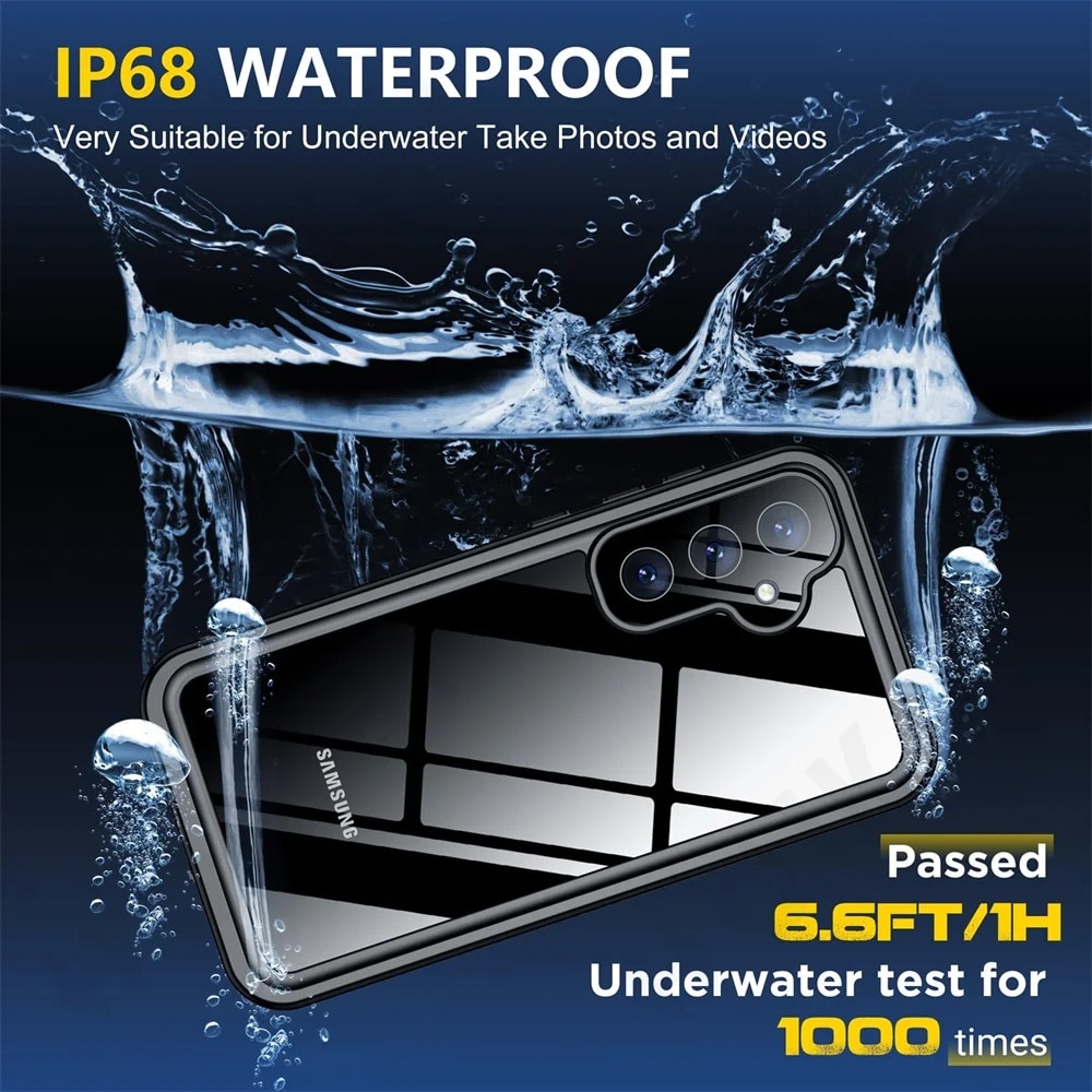 Husa Protectie Compatibila cu Waterproof IP68 Case, ShellBox, Samsung Galaxy S25 - Black