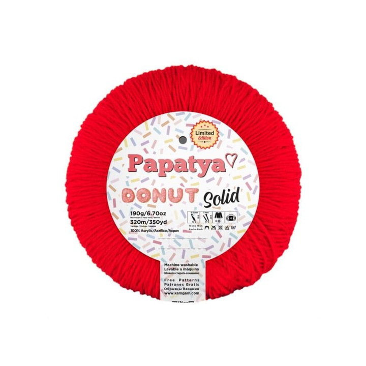 Tűz textil Himalaya, Papatya Donut Solid fonal, 190g, 320m, 100% akril, szín 114