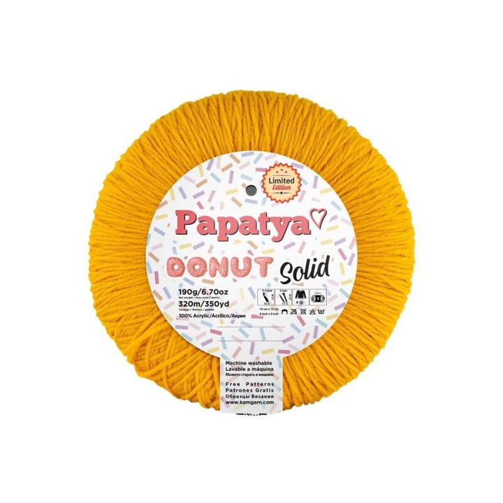 Tűz textil Himalaya, Papatya Donut Solid fonal, 100% akril, 190g/320m, többszínű