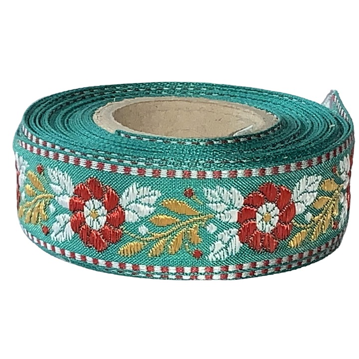 Szalag, Kufer, poliészter, 1m x 25mm, zöld