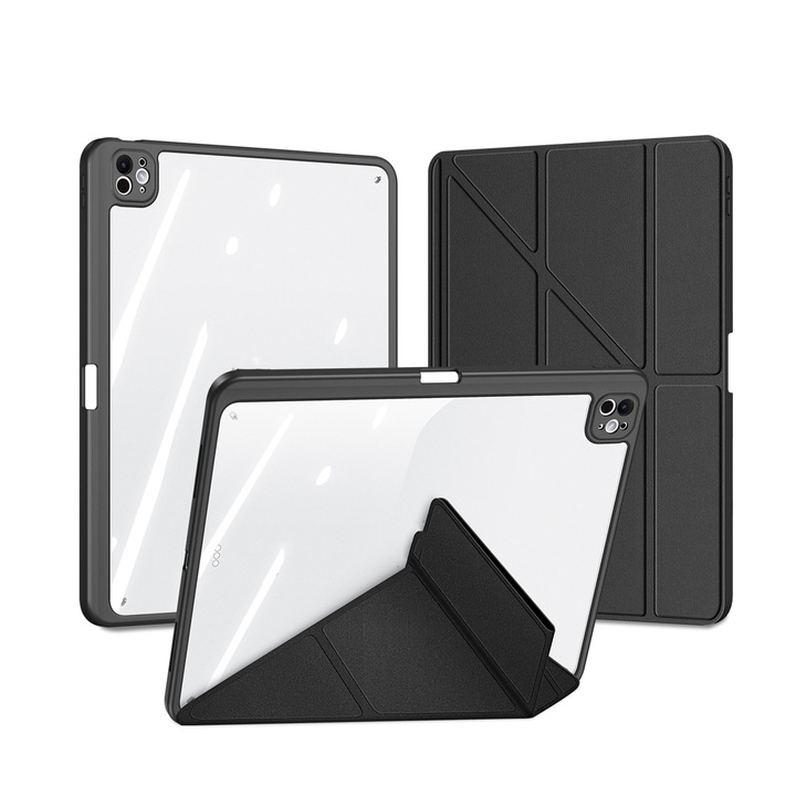 Husa tableta compatibila cu iPad Pro 13 2024, Smart Leather, Negru