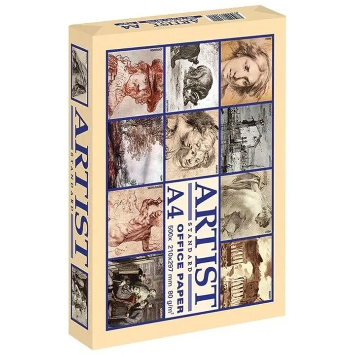 Set 5 Topuri de Hartie copiator Artist Standard, 500 Coli/Top, 80g/mp, A4, Hartie pentru Xerox si Imprimanta