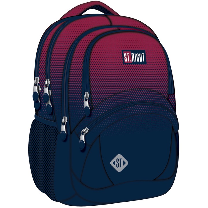 Ghiozdan 4 compartimente, Majewski, Gama St. Right, Colectia Burgund Gradient 2025, BP-05