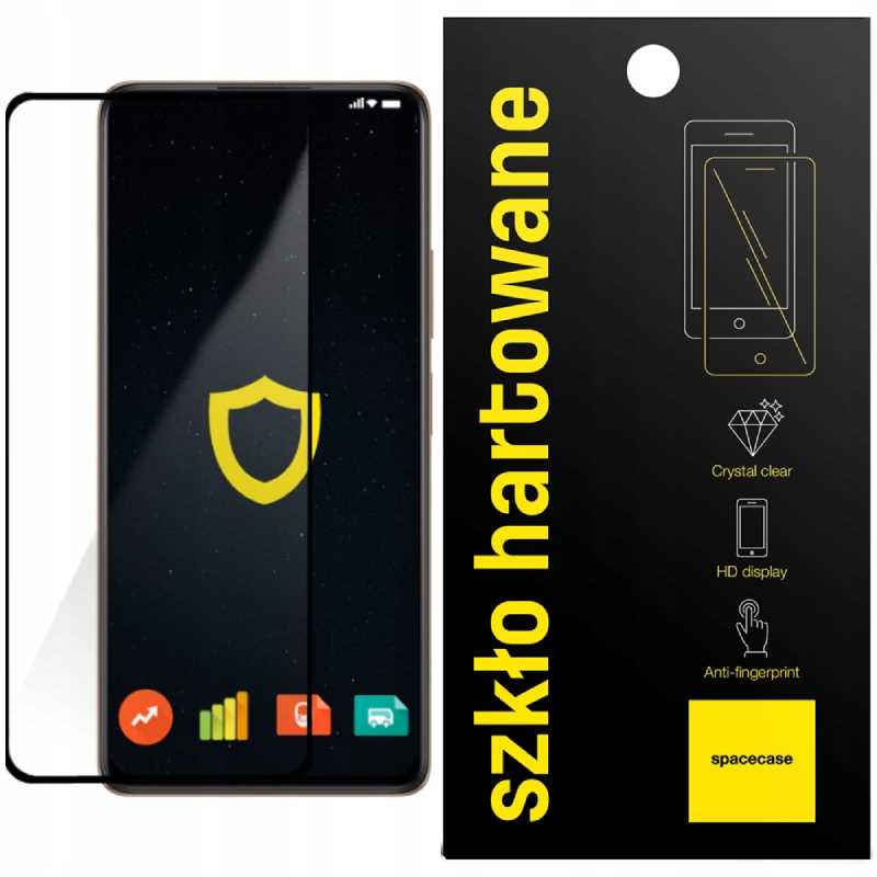 Folie protectie Spacecase 5D pentru Poco F3, 9H, transparent, set complet