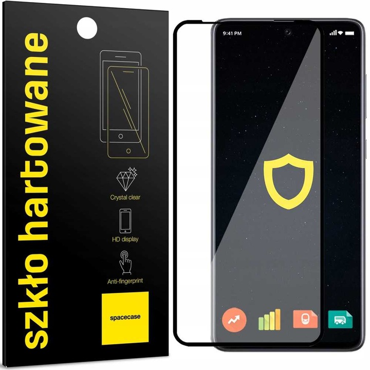 5D закалено стъкло за Samsung Galaxy A71, Spacecase Glass 5D заоблени ръбове, подходящ за калъф, устойчив на надраскване, удароустойчив, силно лепило върху всички повърхности, протектор на екрана, олеофобно покритие