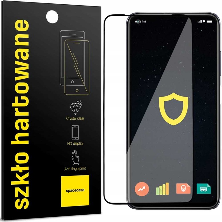 5D закалено стъкло за Xiaomi Redmi Note 9T 5G, Spacecase Glass 5D заоблени ръбове, удобно за калъфа, устойчиво на надраскване, удароустойчиво, силно лепило по цялата повърхност, протектор за екрана, олеофобно покритие