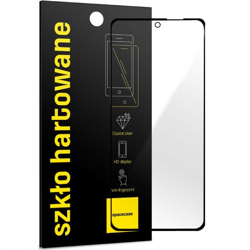 Folie protectie Spacecase 5D pentru Poco F3, 9H, transparent, set complet