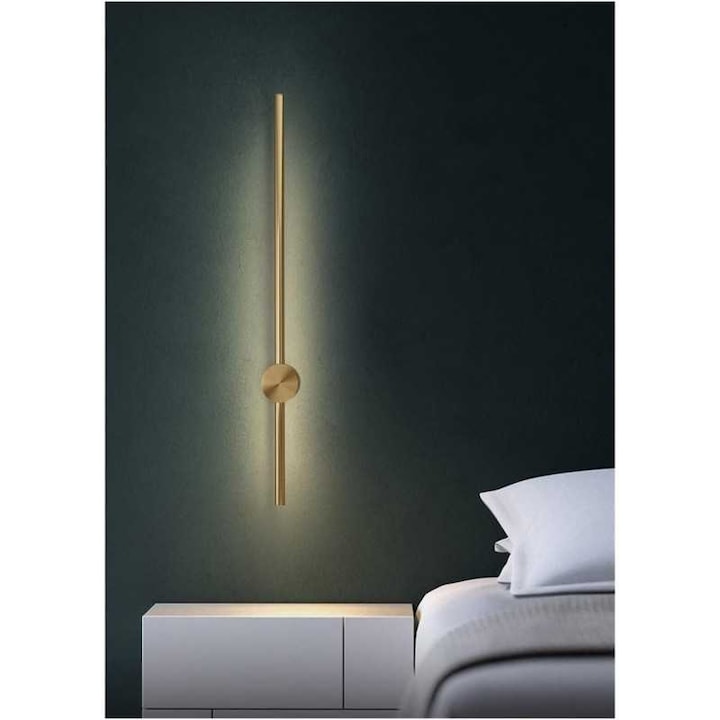 SUEVA® LED стенна лампа 60 см бар Минималистичен златен модерен дизайн 22 W топла светлина, 3 вида светлина