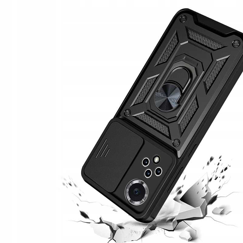 Husa telefon Spacecase CamRing pentru Huawei Nova 9 SE, slider de protectie, design modern, neagra